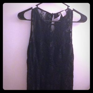 Flirty Lace bodycon mini black dress